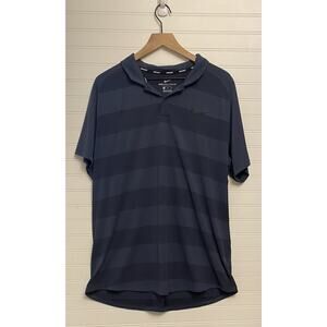 Mens Size XL Stripe Nike Dri Fit Zonal Cooling Golf Polo Shirt